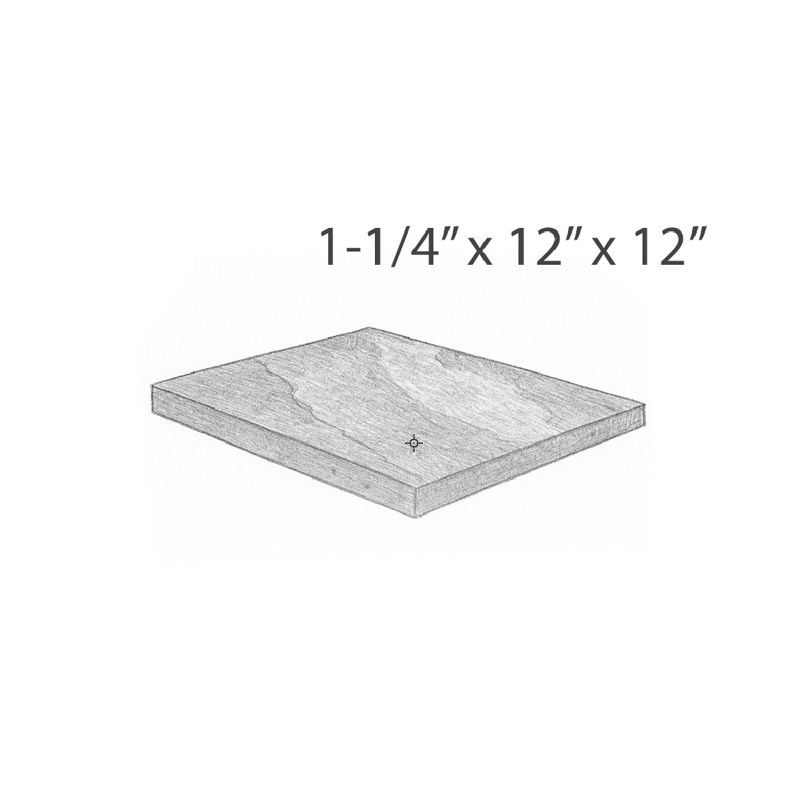 Paver - Onyx Black - Flamed - Saw Cut - 1-1/4"x12"x12" sketch