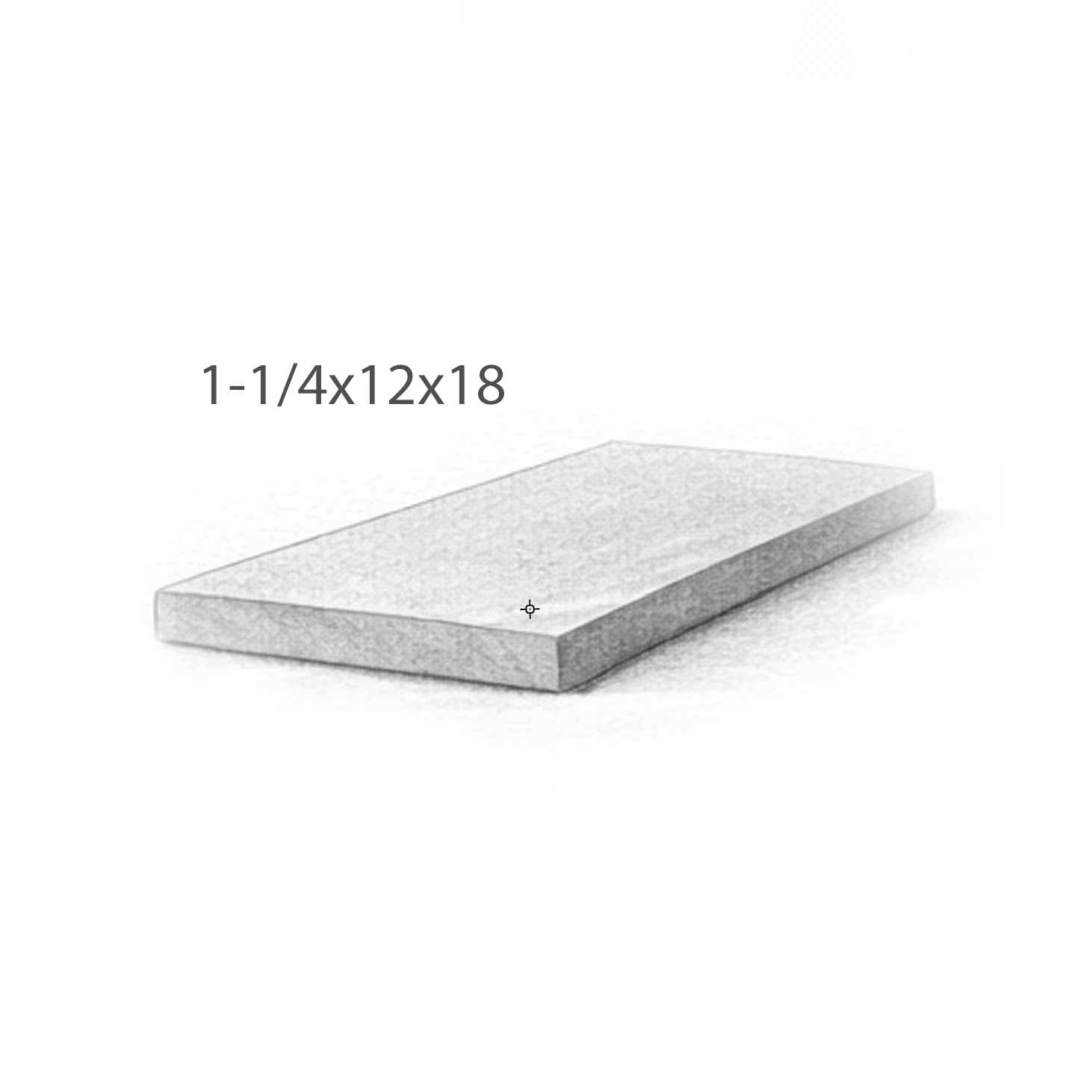 Paver - Brown Sandstone - Natural - Saw Cut - 1-1/4"x12"x18" sketch