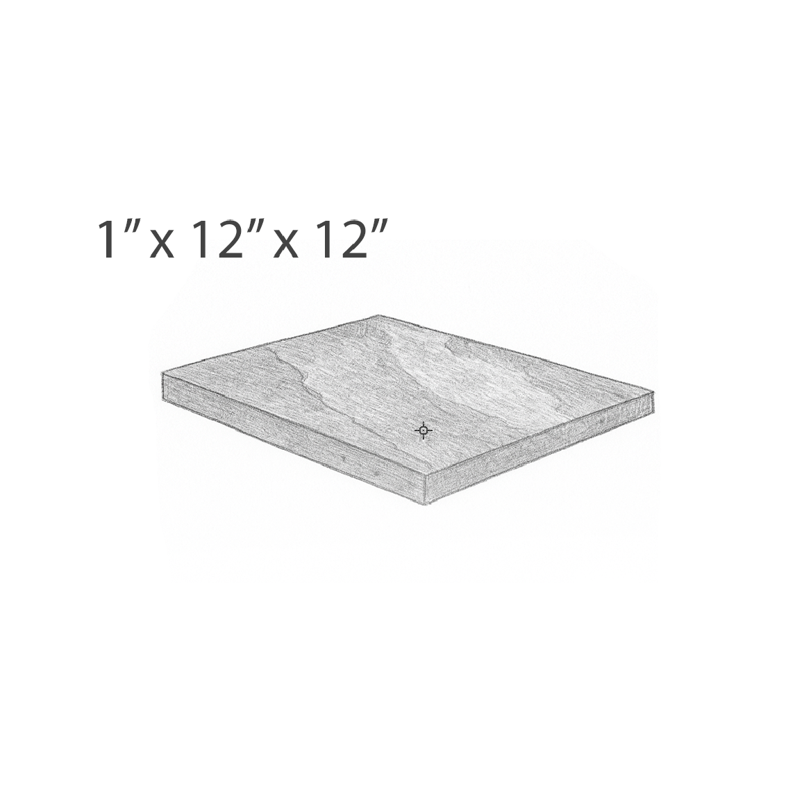 Paver - WhiteStar Granite - Flamed - Saw Cut - 1-1/4"x12"x12" sketch
