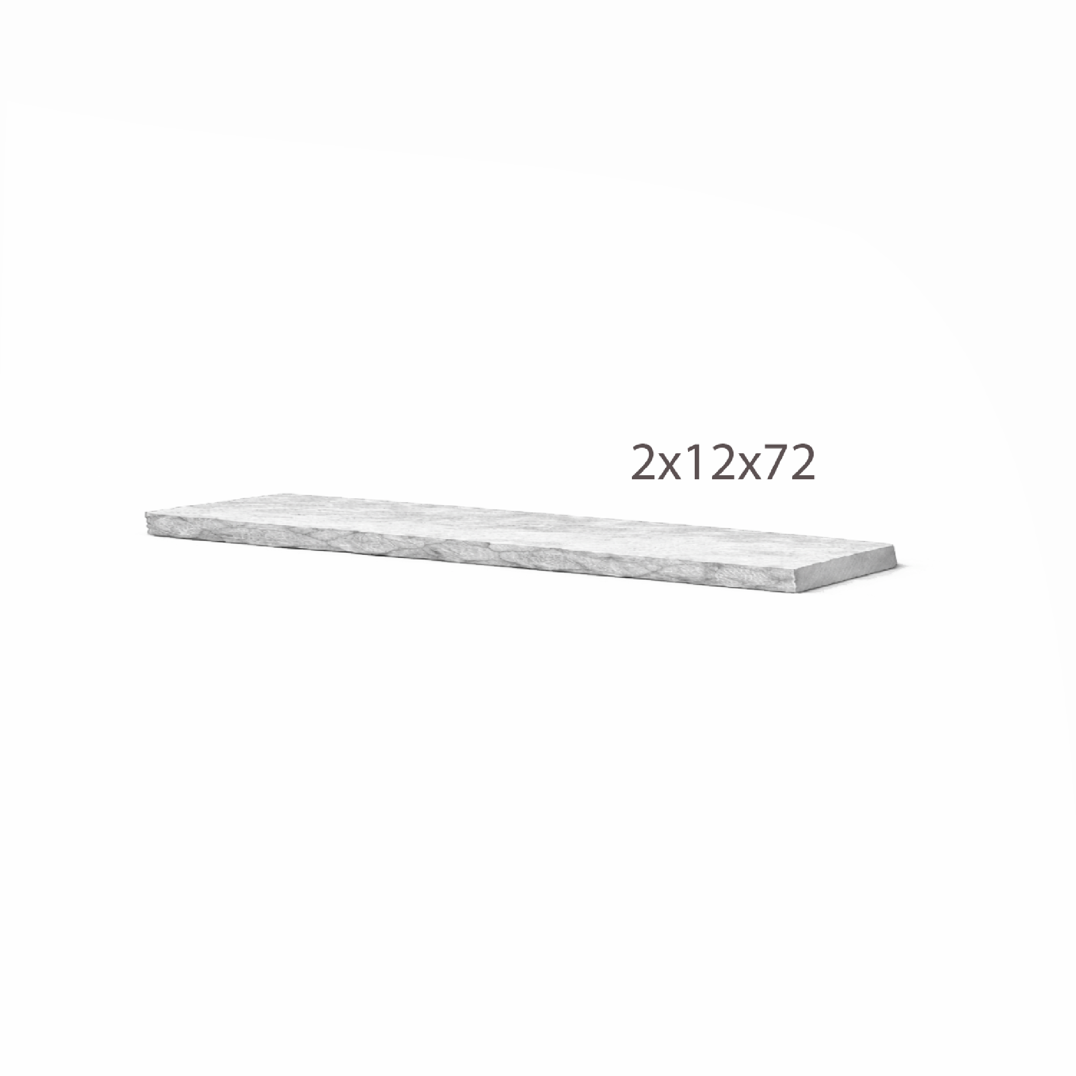 Coping - Dove Sandstone - Natural - Rock Cut - 2"x12"x72" sketch