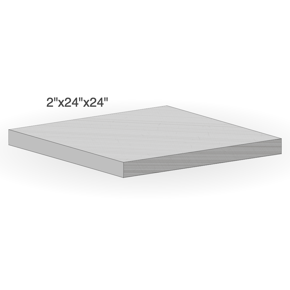 Pier Cap - Indus Gray Limestone - PierCap - Sand Blast - Saw Cut - 2"x24"x24" sketch