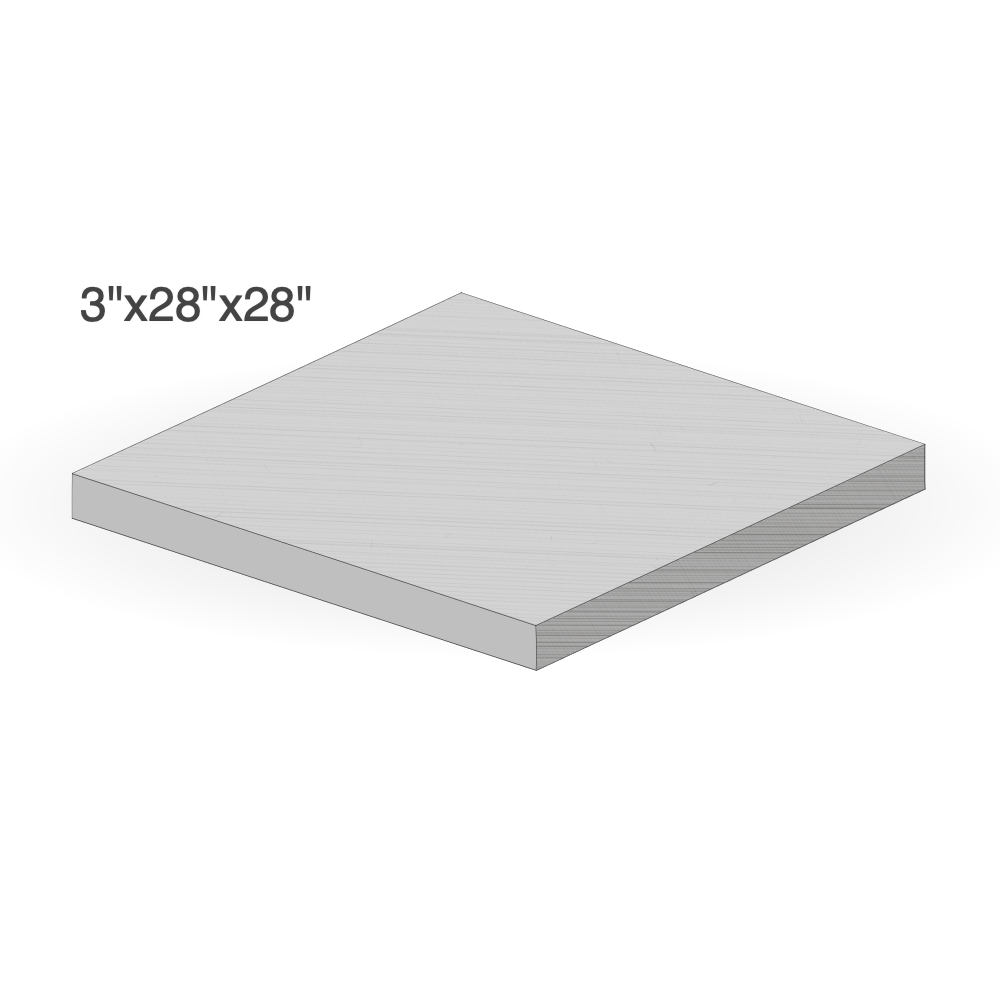 Pier Cap - Black Limestone - PierCap - Natural - Rock Cut - 3"x28"x28" sketch