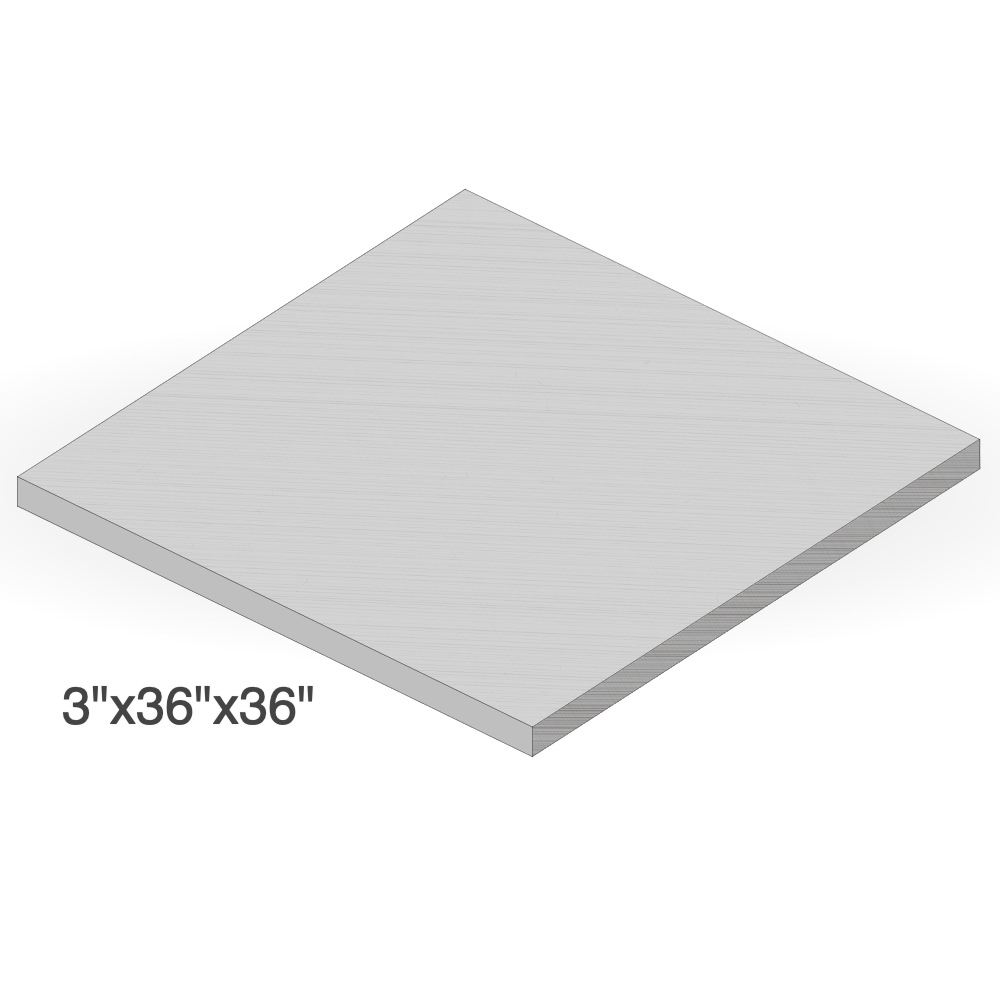 Pier Cap - Black Limestone - PierCap - Natural - Rock Cut - 3"x36"x36" sketch