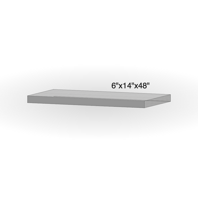 Step - Slate Grey Sandstone - 3 Edges Rock Face, 1 Longside Sawn - 6"x14"x48" sketch