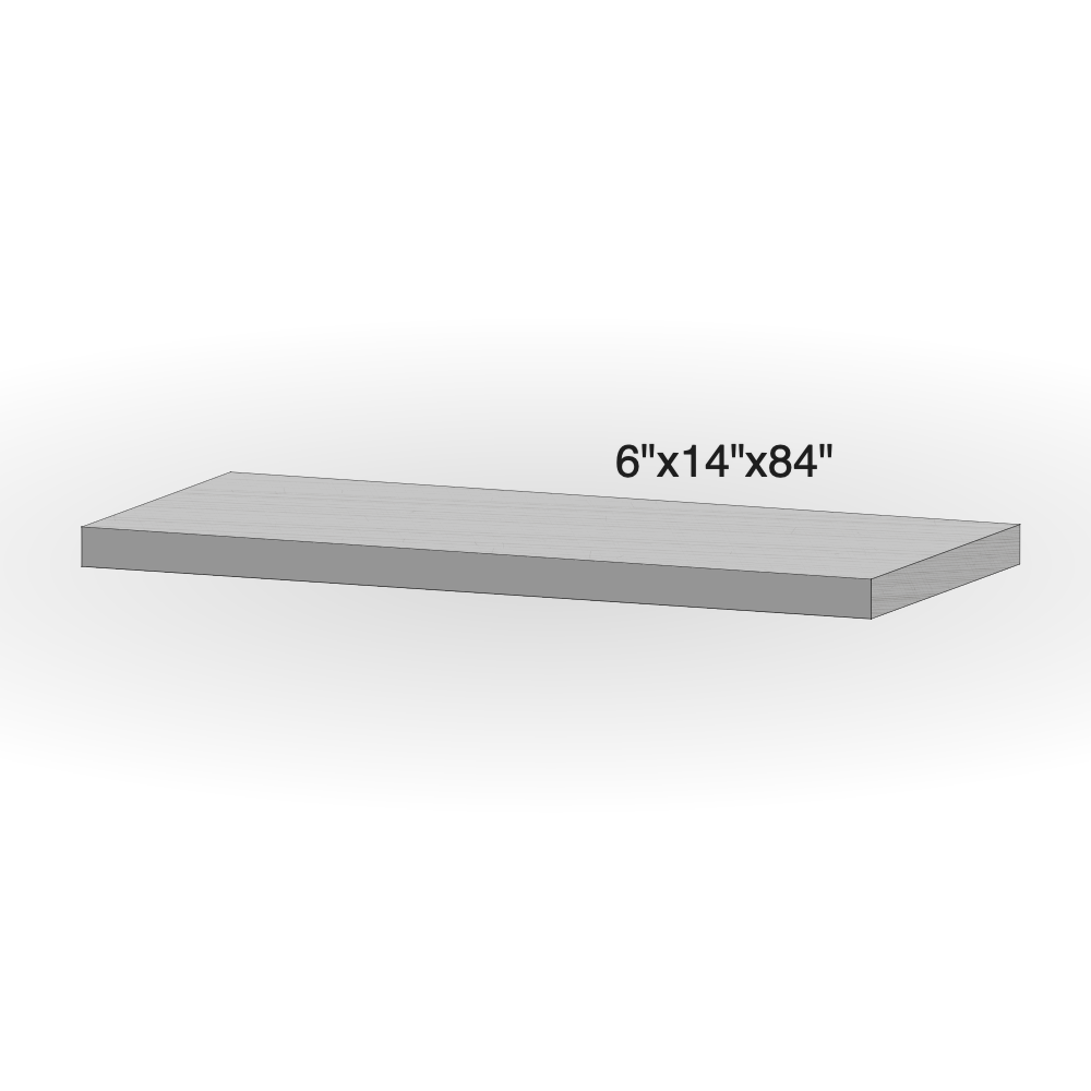 - Imperial Black Sandstone - 3 Edges Rockfaced, 1 Longside Sawn - 6"x14"x84" - Extra Large Sketch