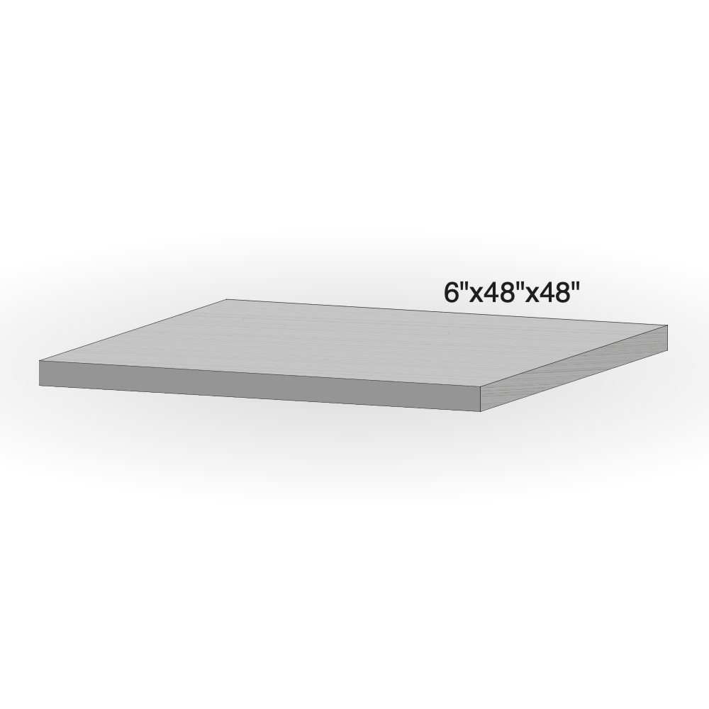 Step - Slate Grey Sandstone - 3 Edges Rockfaced, 1 Longside Sawn - 6"x48"x48" sketch
