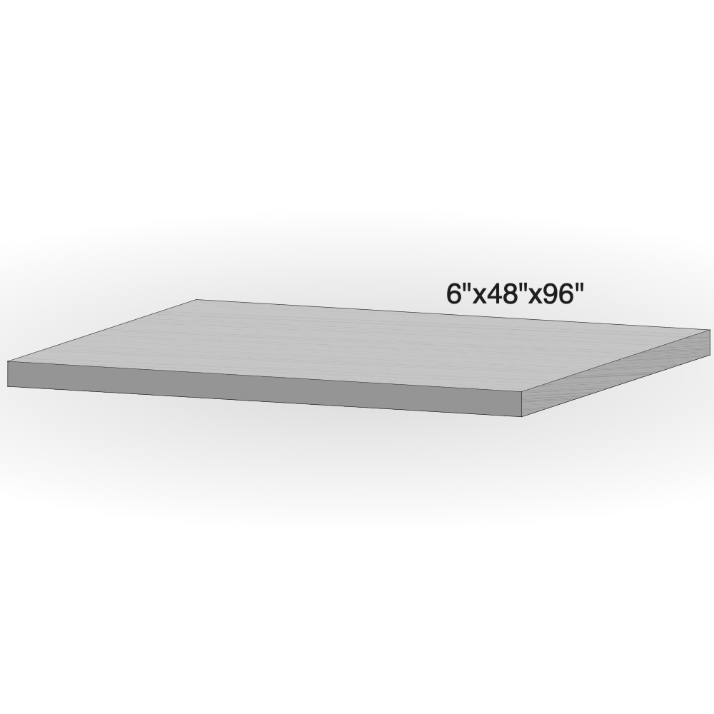 Step - Silver Grey Granite - 3 Edges Rockfaced, 1 Longside Sawn - 6"x48"x96" - Extra Large sketch