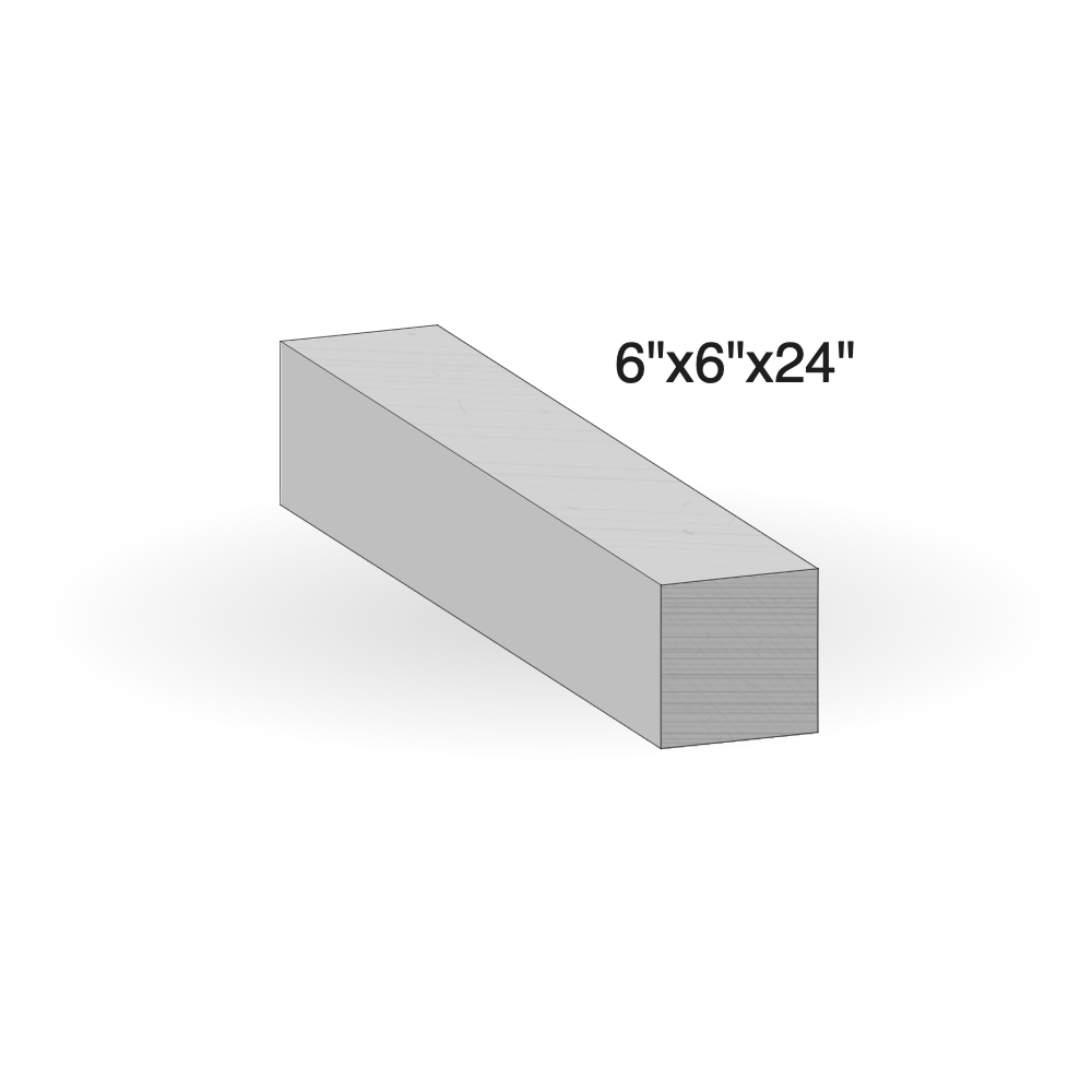 Curb - Black Limestone - Natural - Rock Cut - 6"x6"x24"(24pcs) sketch