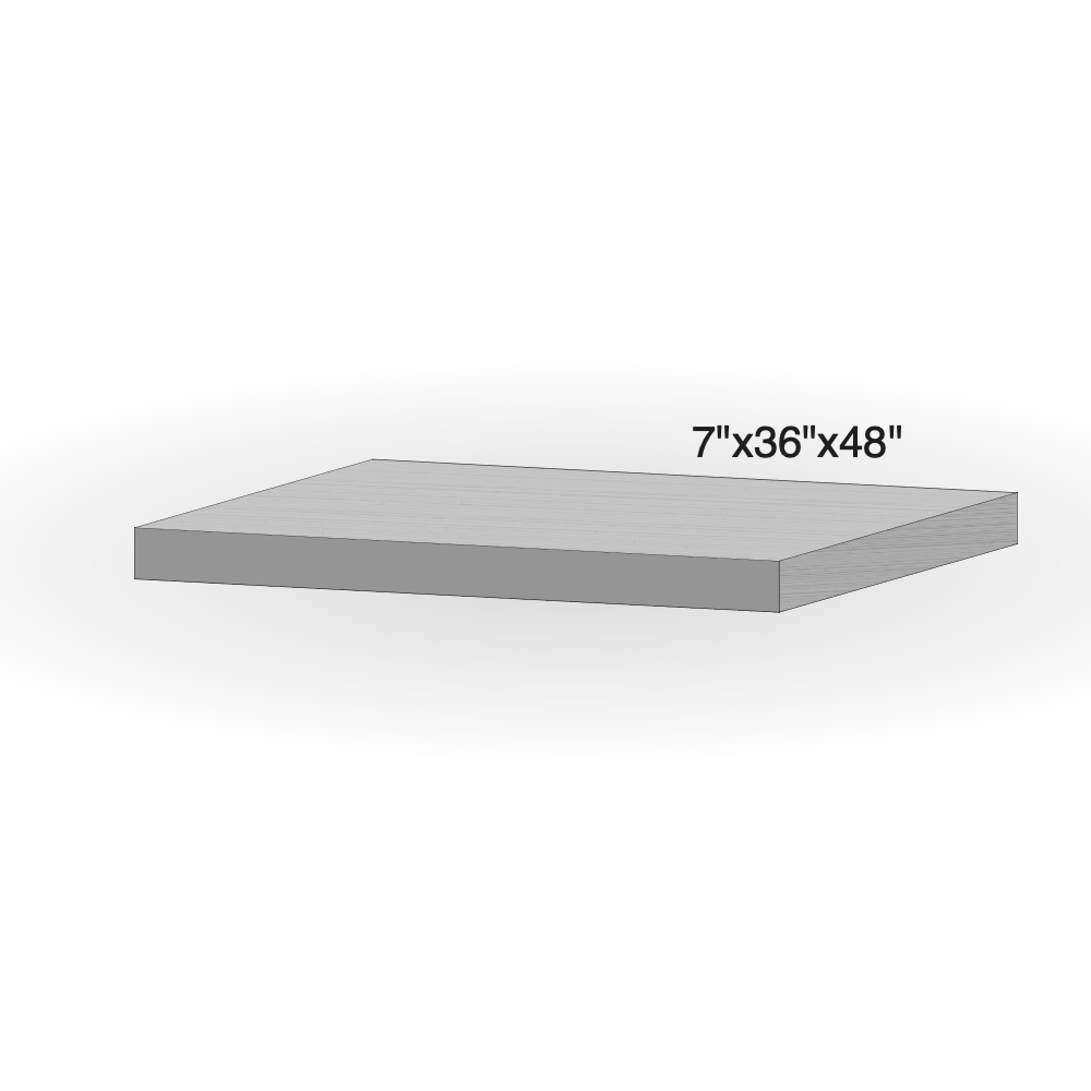 Step - Slate Grey Sandstone - 3 Edges Rockfaced, 1 Longside Sawn - 7"x36"x48" sketch