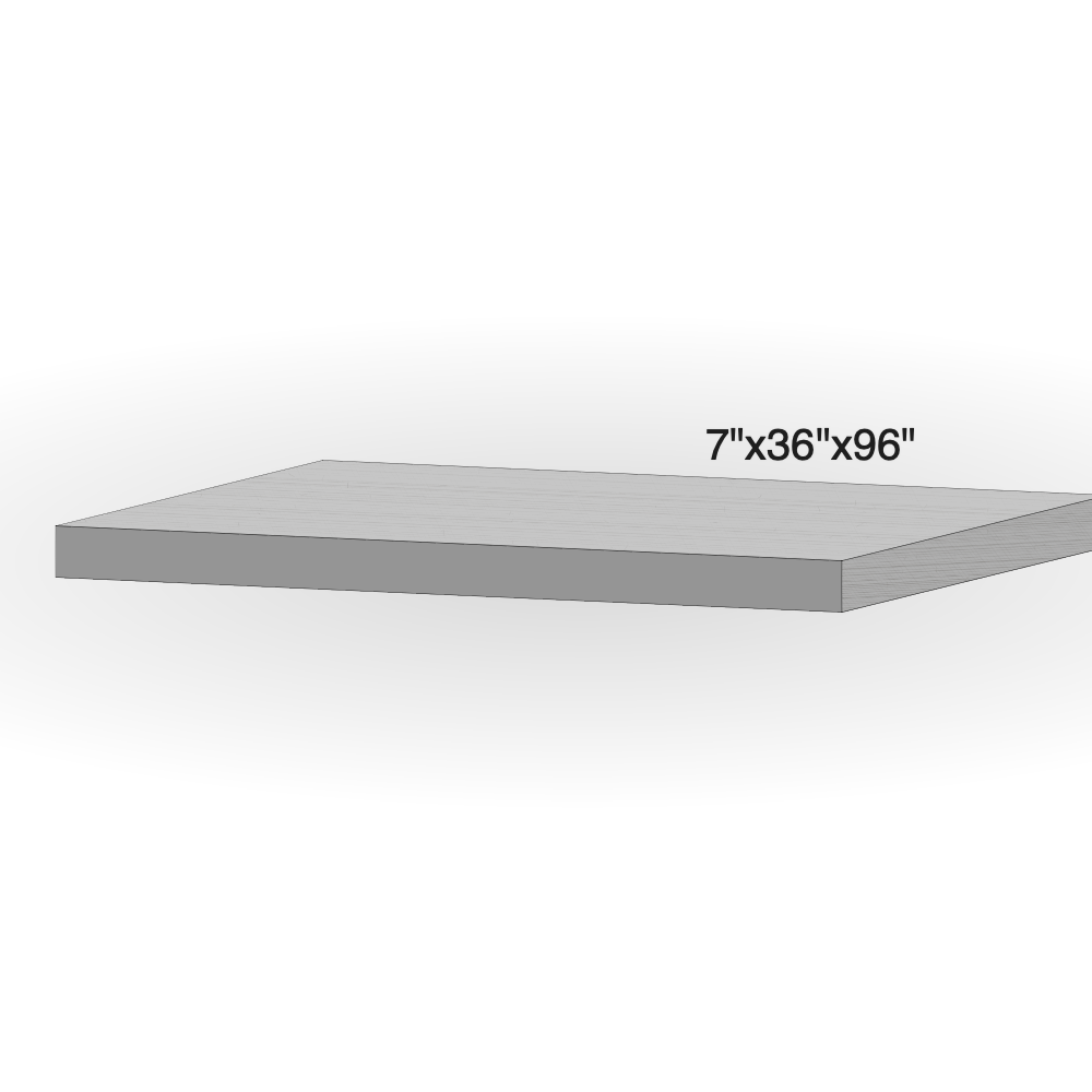 Step - Slate Grey Sandstone - 3 Edges Rockfaced, 1 Longside Sawn - 7"x36"x96" - Extra Large sketch