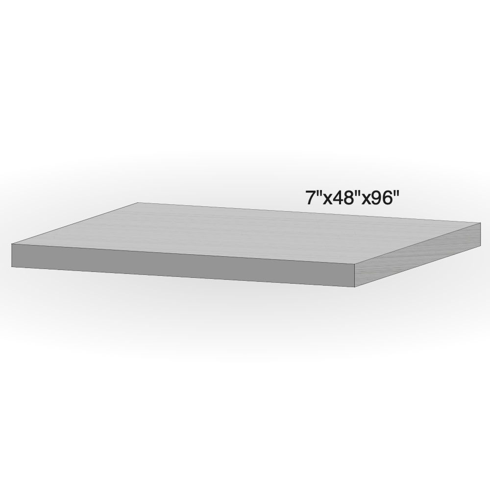 Step - Grey Sandstone - 3 Edges Rockfaced, 1 Longside Sawn - 7"x48"x96" - Extra Large