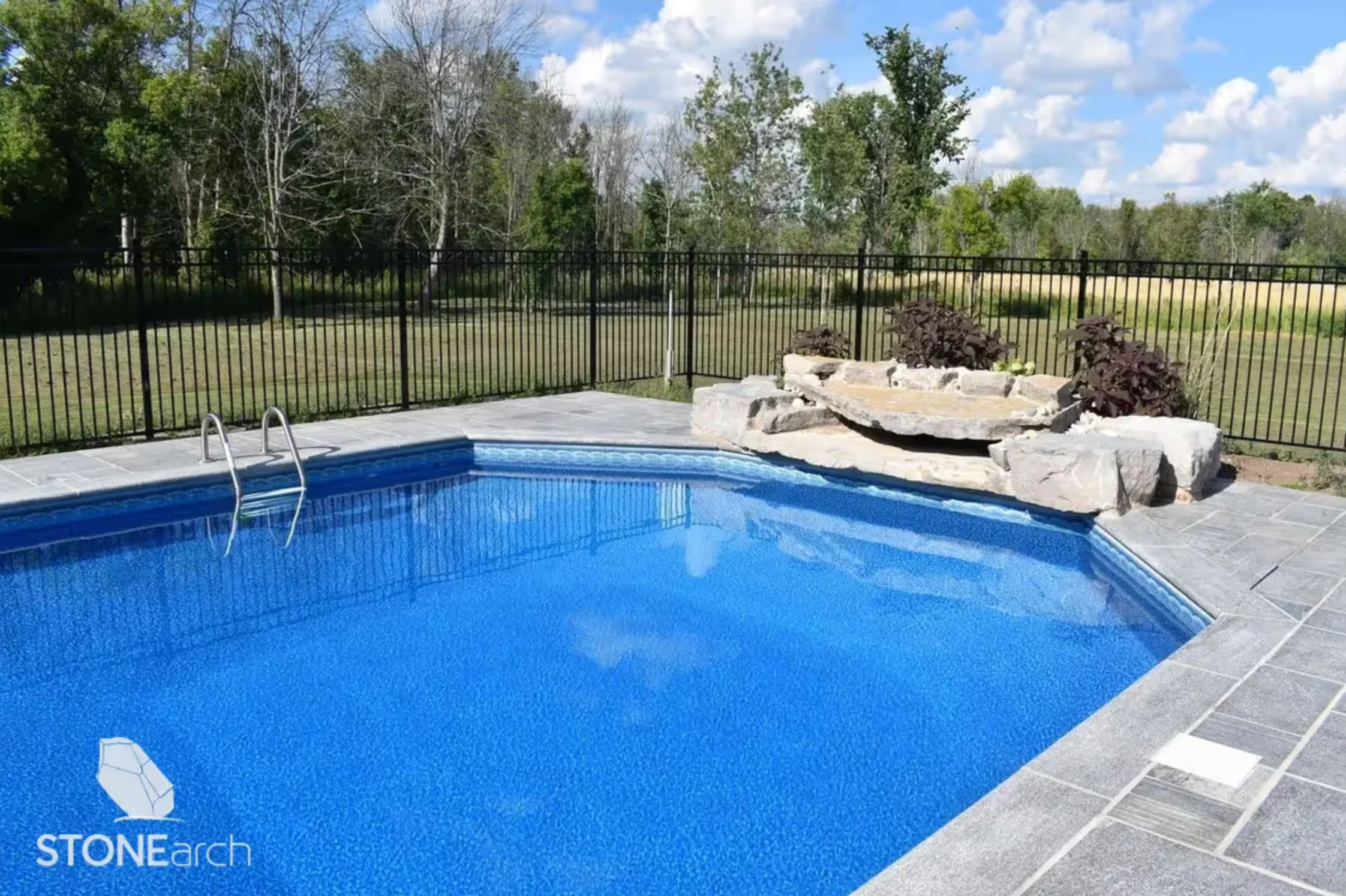 Coping (Pool) - Alicante Black - Flamed - Bullnose - 2"x14"x48"