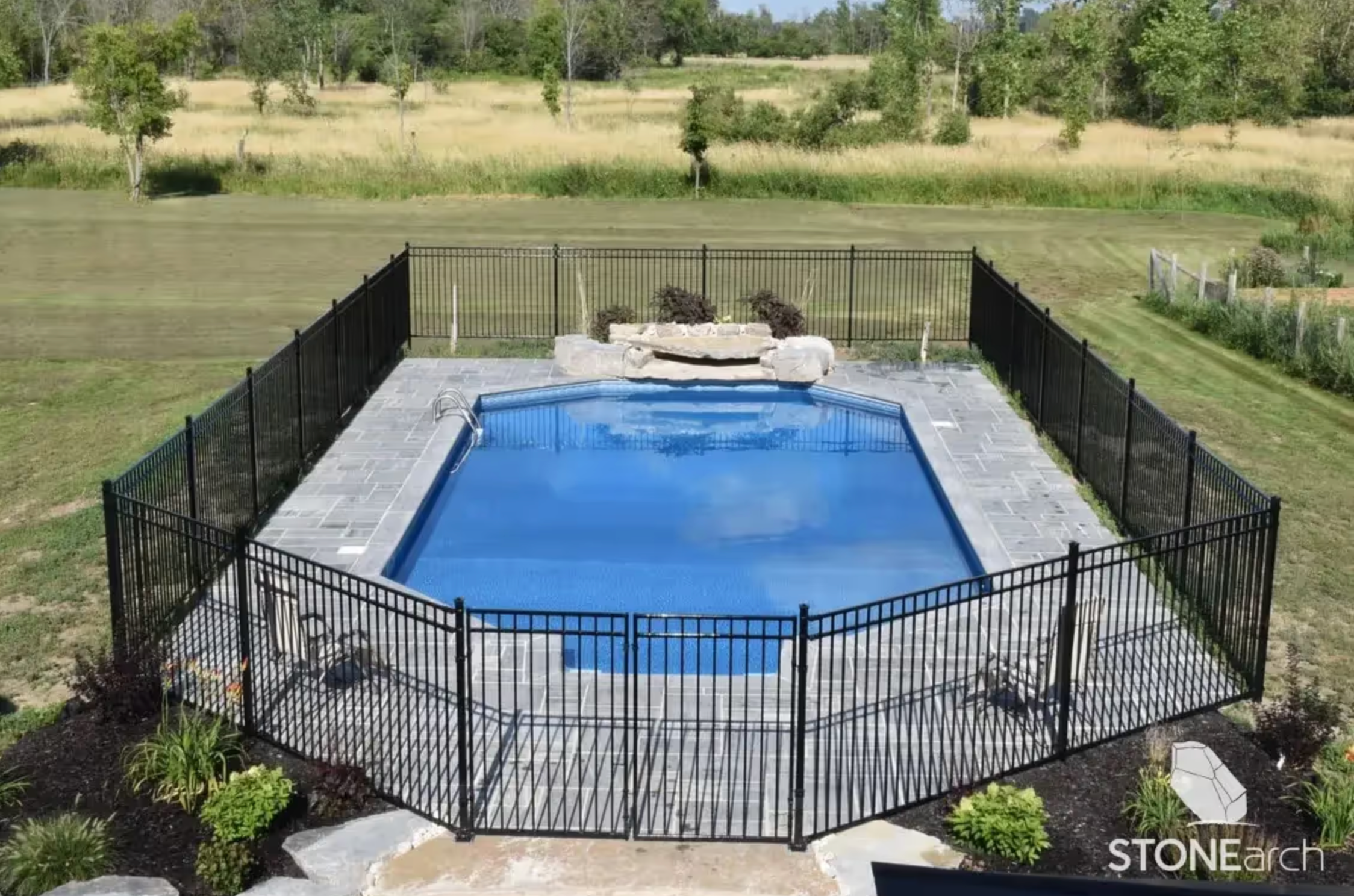Coping (Pool) - Alicante Black - Flamed - Bullnose - 2"x14"x48"