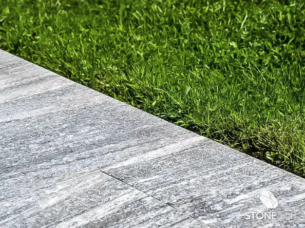 Paver - Alicante Black - Flamed - Saw Cut - 1"x12"x24"