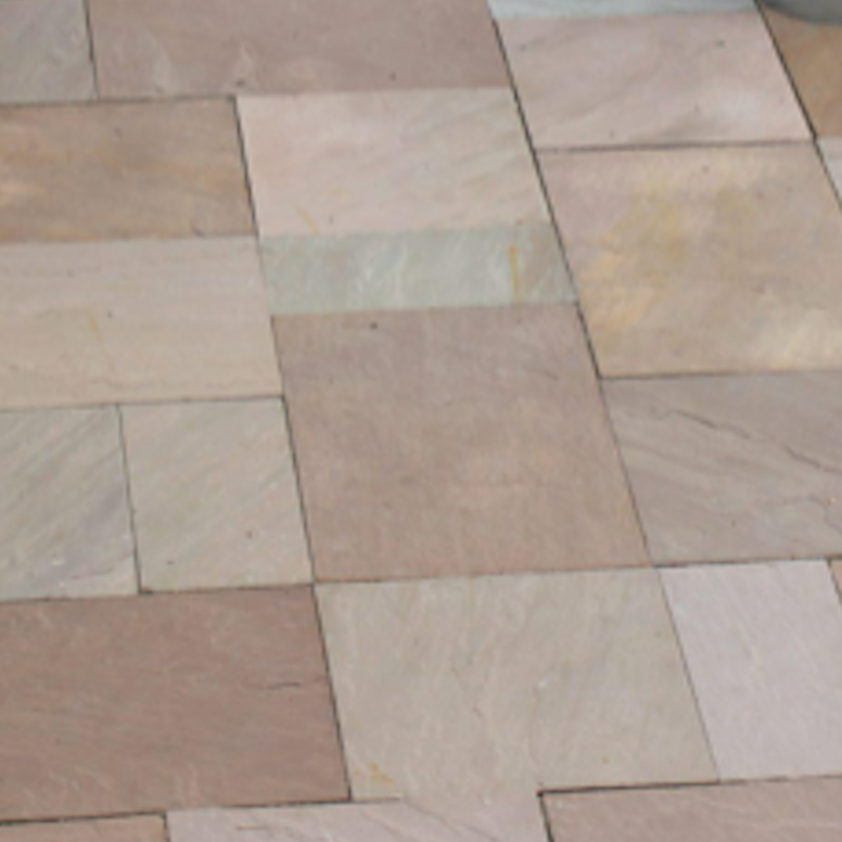 Step - Autumn Brown Sandstone - 3 Edges Rockfaced, 1 Longside Sawn - 6"x12"x48" swatch