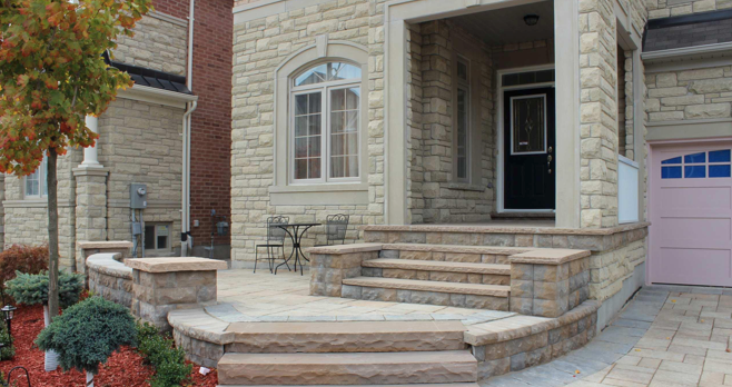 Wall Coping - Autumn Brown - All Edges Rock Face - 2"x5'x14"