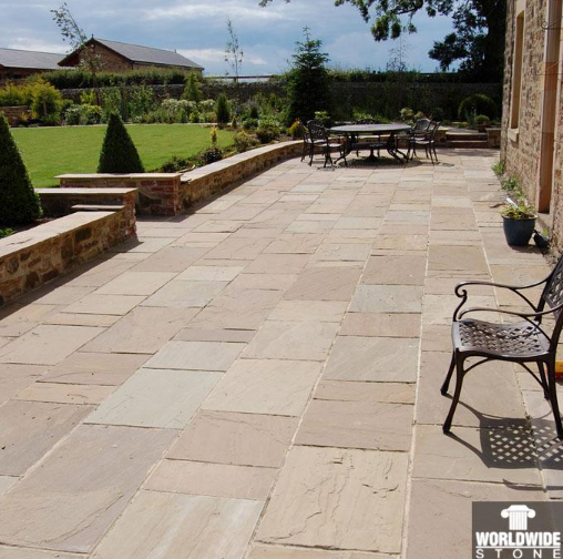 Coping - Beige Sandstone - 3 Edges Sawn, 1 Longside Rockfaced - 2"x12"x96"