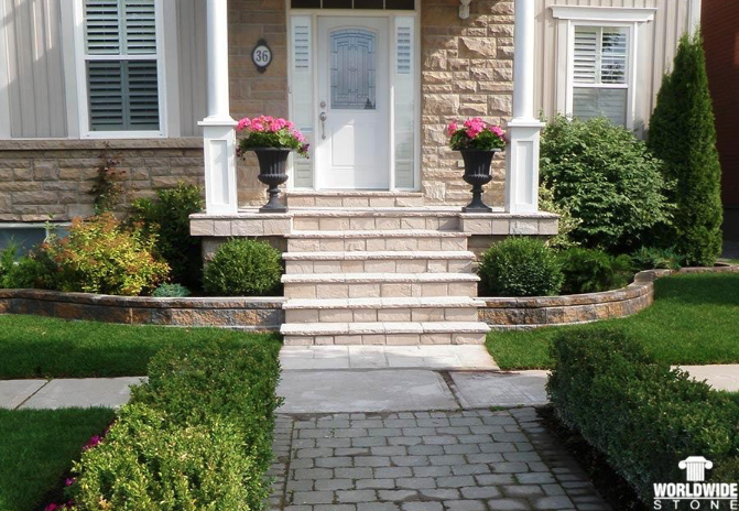Coping - Beige Sandstone - 3 Edges Sawn, 1 Longside Rockfaced - 2"x12"x96"