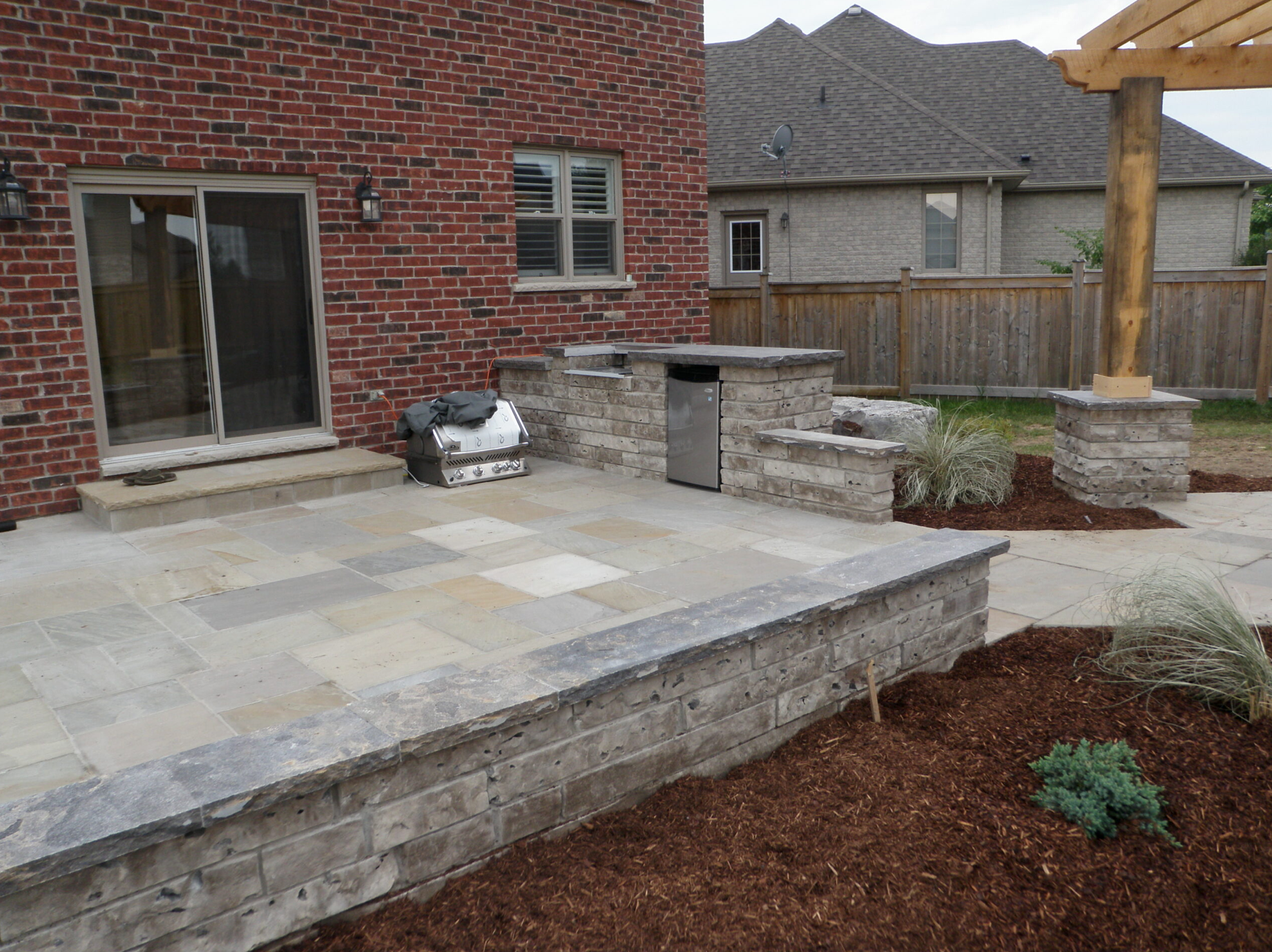 Coping - Beige Sandstone - 3 Edges Sawn, 1 Longside Rockfaced - 2"x12"x96"