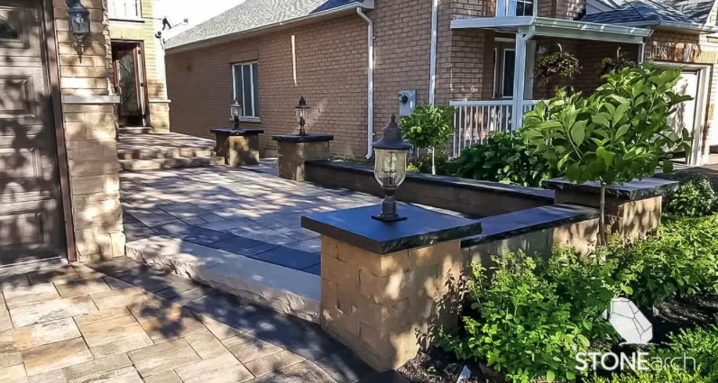 Paver - Black Limestone - Natural - Saw Cut - 1" - Combo