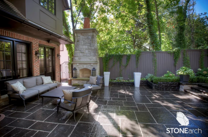 Curb - Black Limestone - Curbs - Natural - Rock Cut - 6"x6"x46"