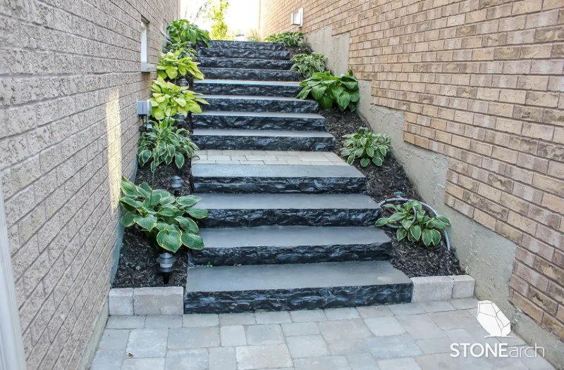 Paver - Black Limestone - Natural - Saw Cut - 1" - Combo