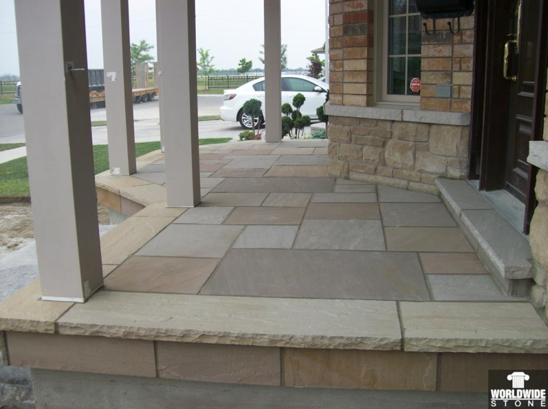 Coping - Bronte Sandstone - 3 Edges Sawn, 1 Longside Rockfaced - 2"x12"x60"
