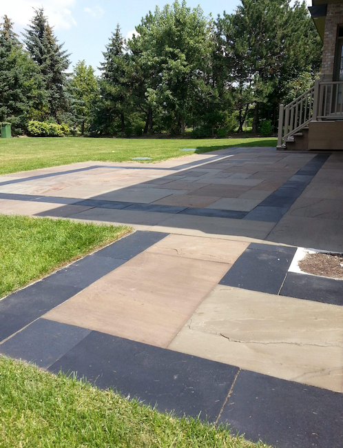 Coping - Bronte Sandstone - 3 Edges Sawn, 1 Longside Rockfaced - 2"x16"x48"