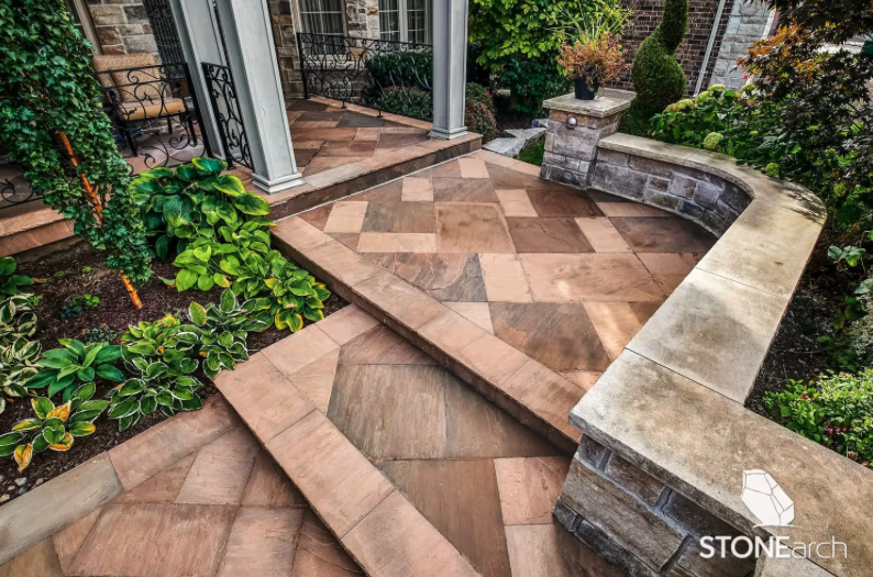Coping - Brown Sandstone - Natural - Rock Cut - 2"x12"x60"