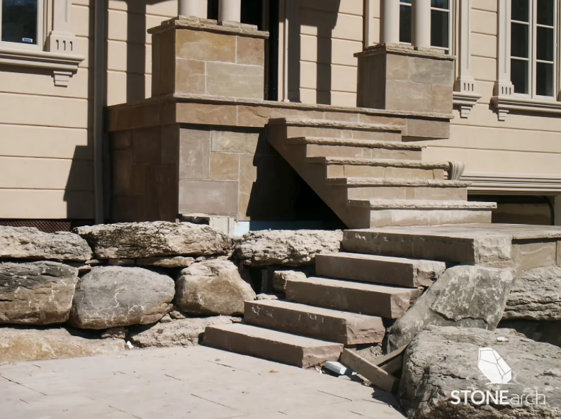 Step - Brown Sandstone - Natural - Cal - Rock Cut - 6"x16"x36"