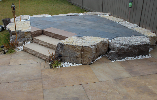 Riser - Desert Sand Sandstone - Natural Edges, M/Cut - 1"x7"x36"