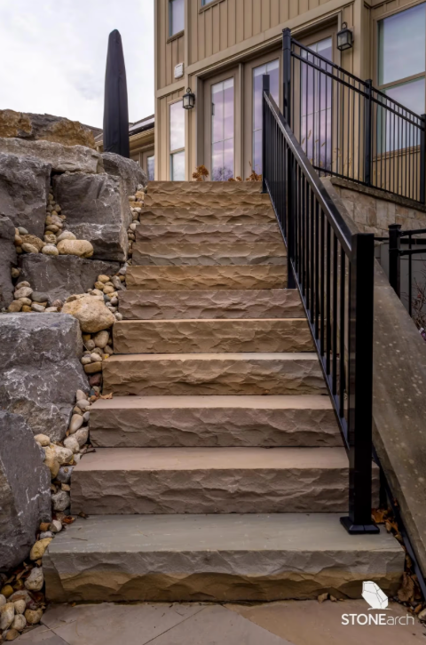 Step - Flint Sandstone - Natural - Cal - Rock Cut - 7"x14"x60"