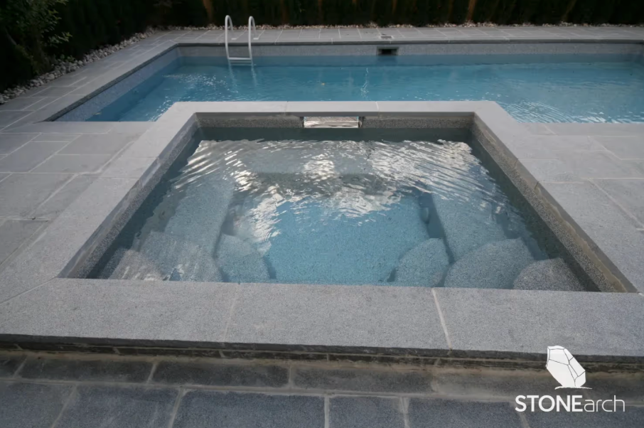 Coping (RF) - Gray Granite - Flamed - Rock Cut - 2x12x48