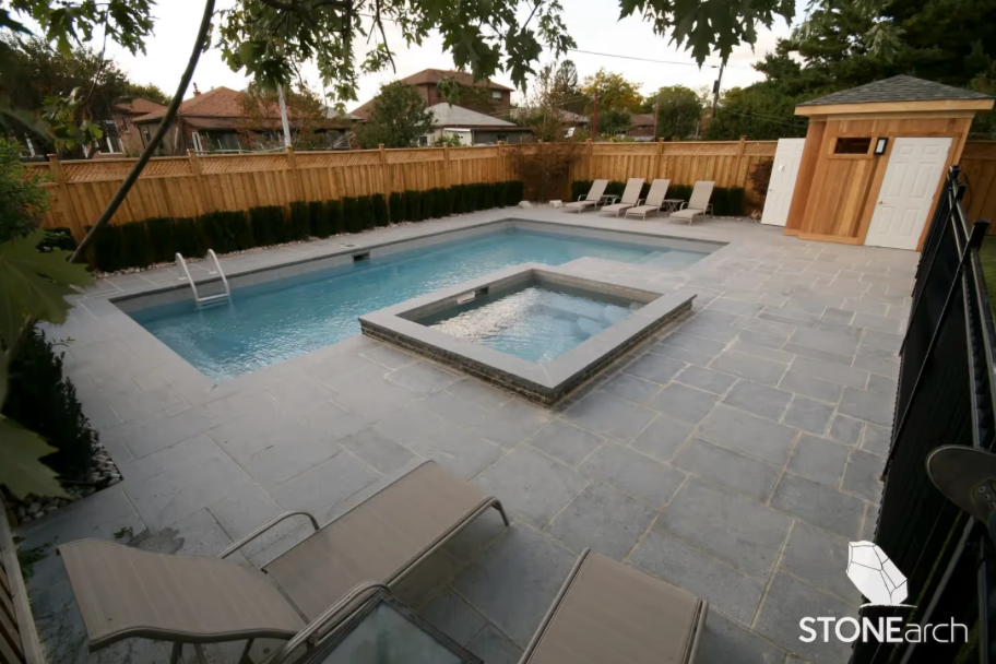 Coping (RF) - Gray Granite - Flamed - Rock Cut - 2x12x48