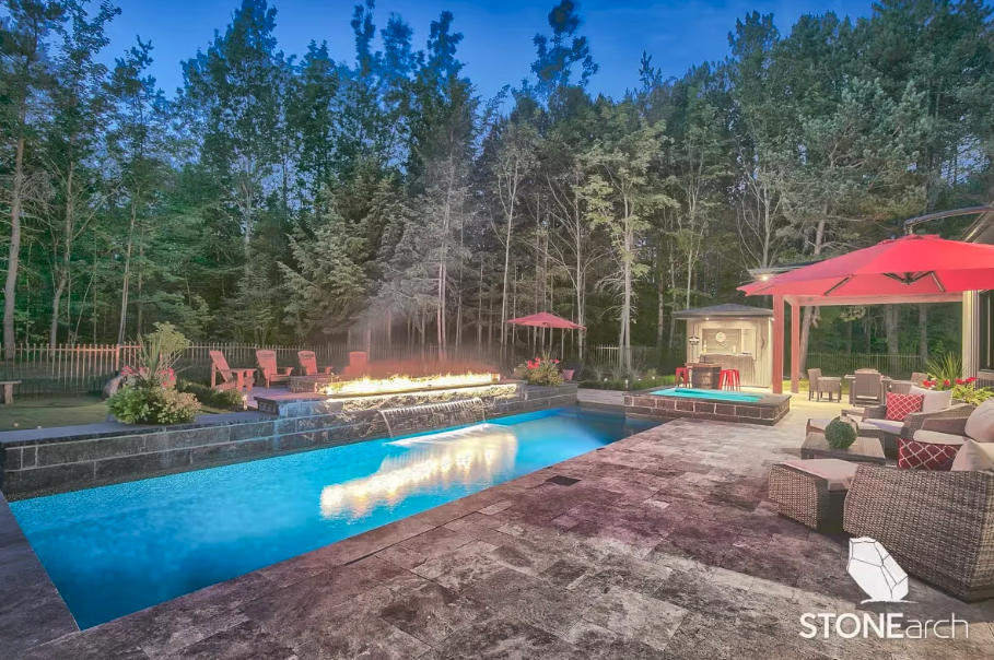 Coping - Gray Mix Travertine - Straight Cut - 2"x14"x48"