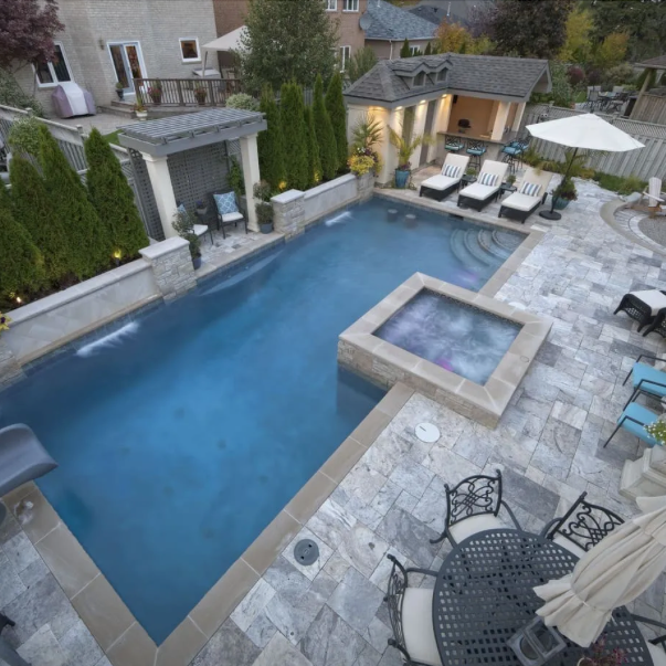Paver/Cobble - Gray Mix Travertine - Cobble - Tumbled - 1-1/4"x16"x24"
