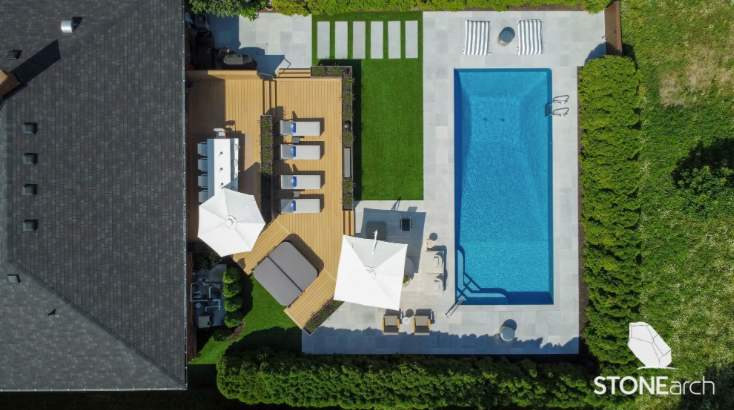 Coping (Pool) - Indus Gray - Sand Blast - Bullnose - 2"x12"x48"