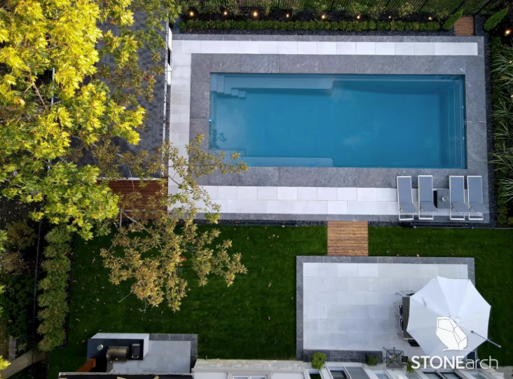 Coping (Pool) - Indus Gray - Sand Blast - Bullnose - 2"x12"x48"