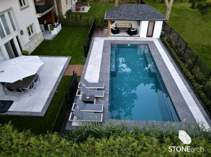Coping (Pool) - Indus Gray - Sand Blast - Bullnose - 2"x12"x72"