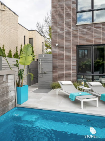 Coping (Pool) - Indus Gray - Sand Blast - Bullnose - 2"x12"x48"