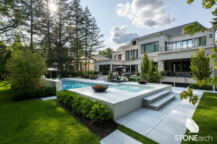 Coping (Pool) - Indus Gray - Sand Blast - Bullnose - 2"x12"x48"