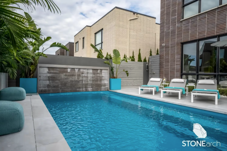 Coping (Pool) - Indus Gray - Sand Blast - Bullnose - 2"x12"x48"