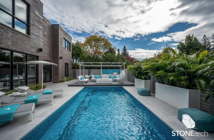 Coping (Pool) - Indus Gray - Sand Blast - Bullnose - 2"x12"x72"