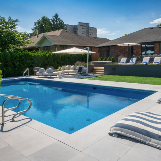 Coping (Pool) - Indus Gray - Sand Blast - Bullnose - 2"x12"x48"