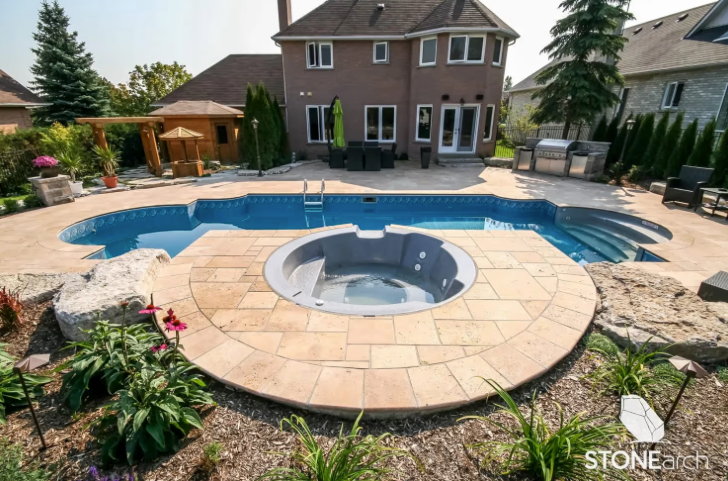 Coping - Ivory MixTravertine - Honed - Bevelled - Saw Cut - 2"x12"x24"