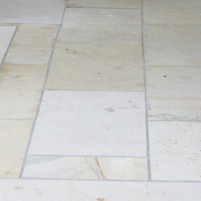 Coping - Ivory Sandstone - 3 Edges Sawn, 1 Longside Rockfaced - 2"x14"x48" swatch