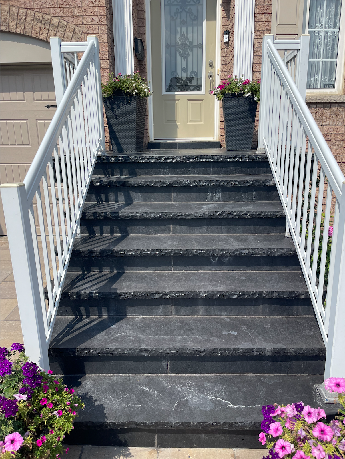 Pier Cap - Kota Black Limestone - 4 Sides Rockfaced - 3"x24"x24"
