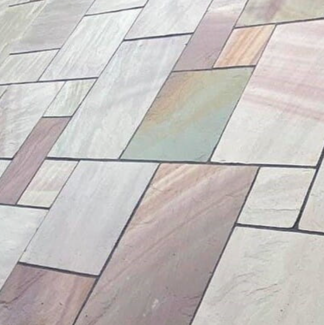Coping - Lavender Sandstone - 3 Edges Sawn, 1 Longside Rockfaced - 2"x16"x48" swatch
