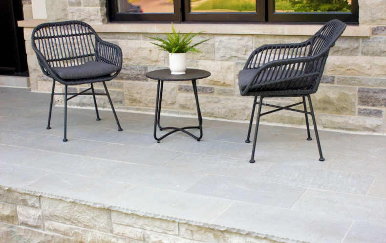 Coping - Mid Grey Sandstone - 3 Edges Sawn, 1 Longside Rockfaced - 2"x16"x72"