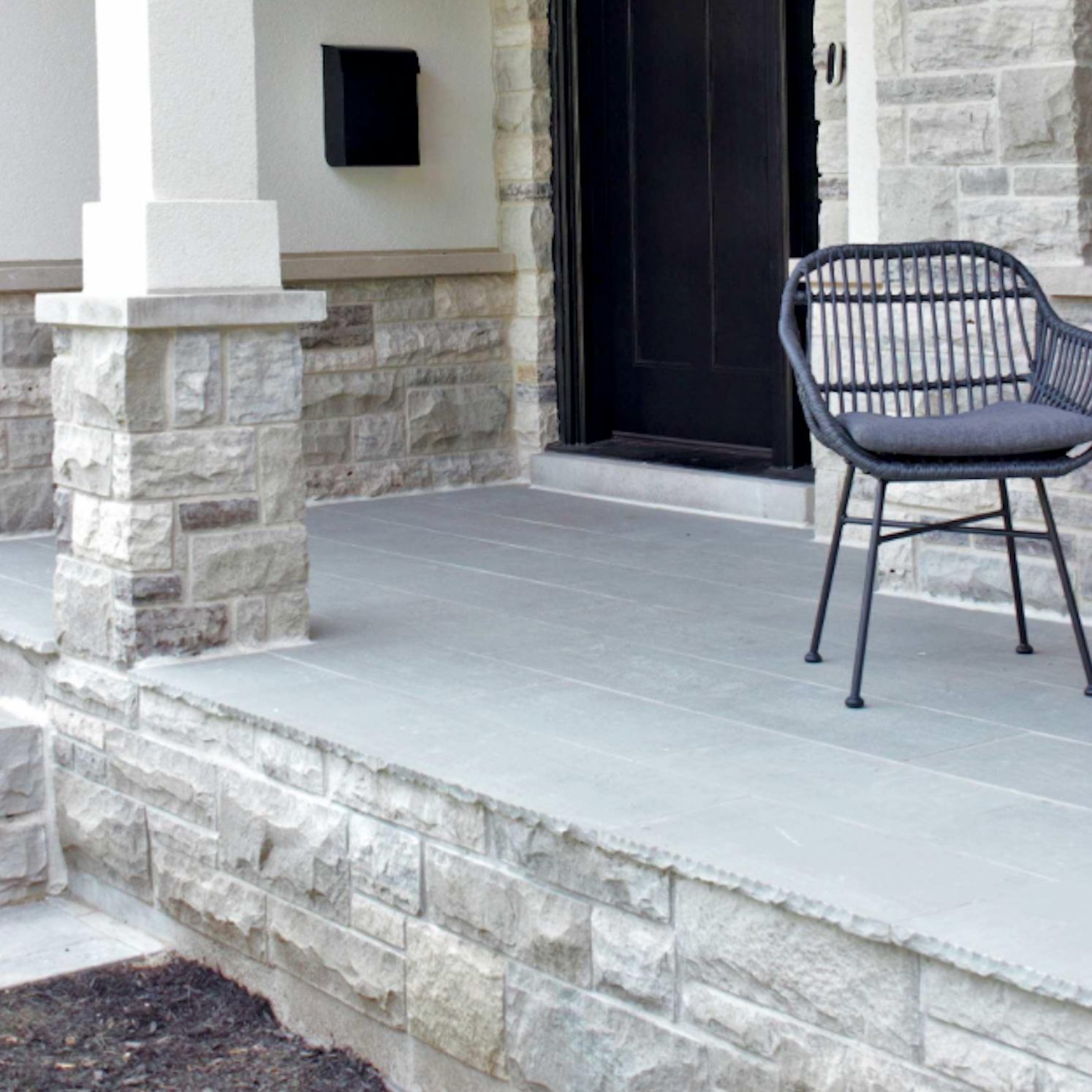 Coping - Mid Grey Sandstone - 3 Edges Sawn, 1 Longside Rockfaced - 2"x16"x72" swatch